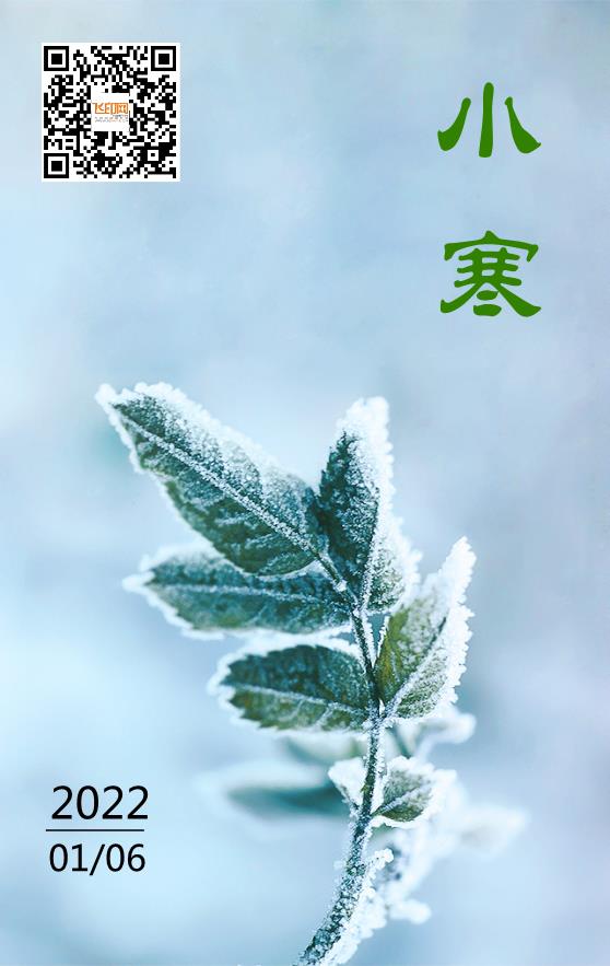 藍(lán)色簡約小寒節(jié)氣模板下載